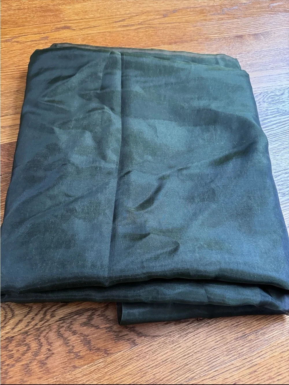 Large Dark Green Gauze Tablecloth – 68” x 123” – Rustic Wedding & Event Decor - Picture 2 of 3
